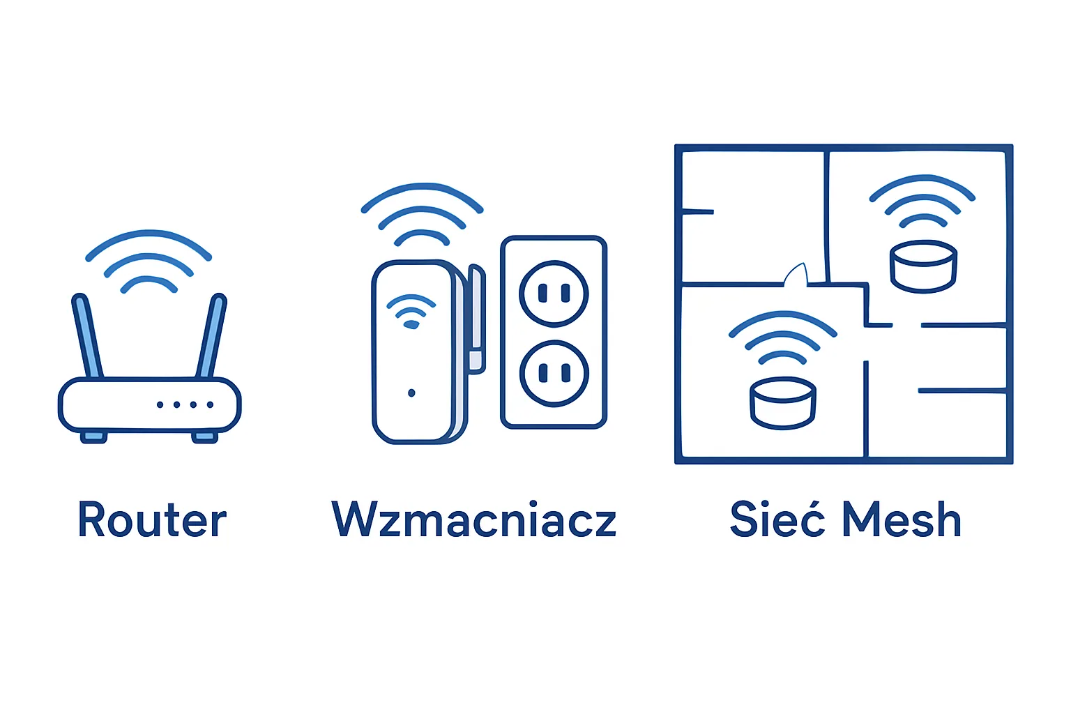 Porównanie trzech rozwiązań Wi-Fi: router, wzmacniacz i sieć mesh