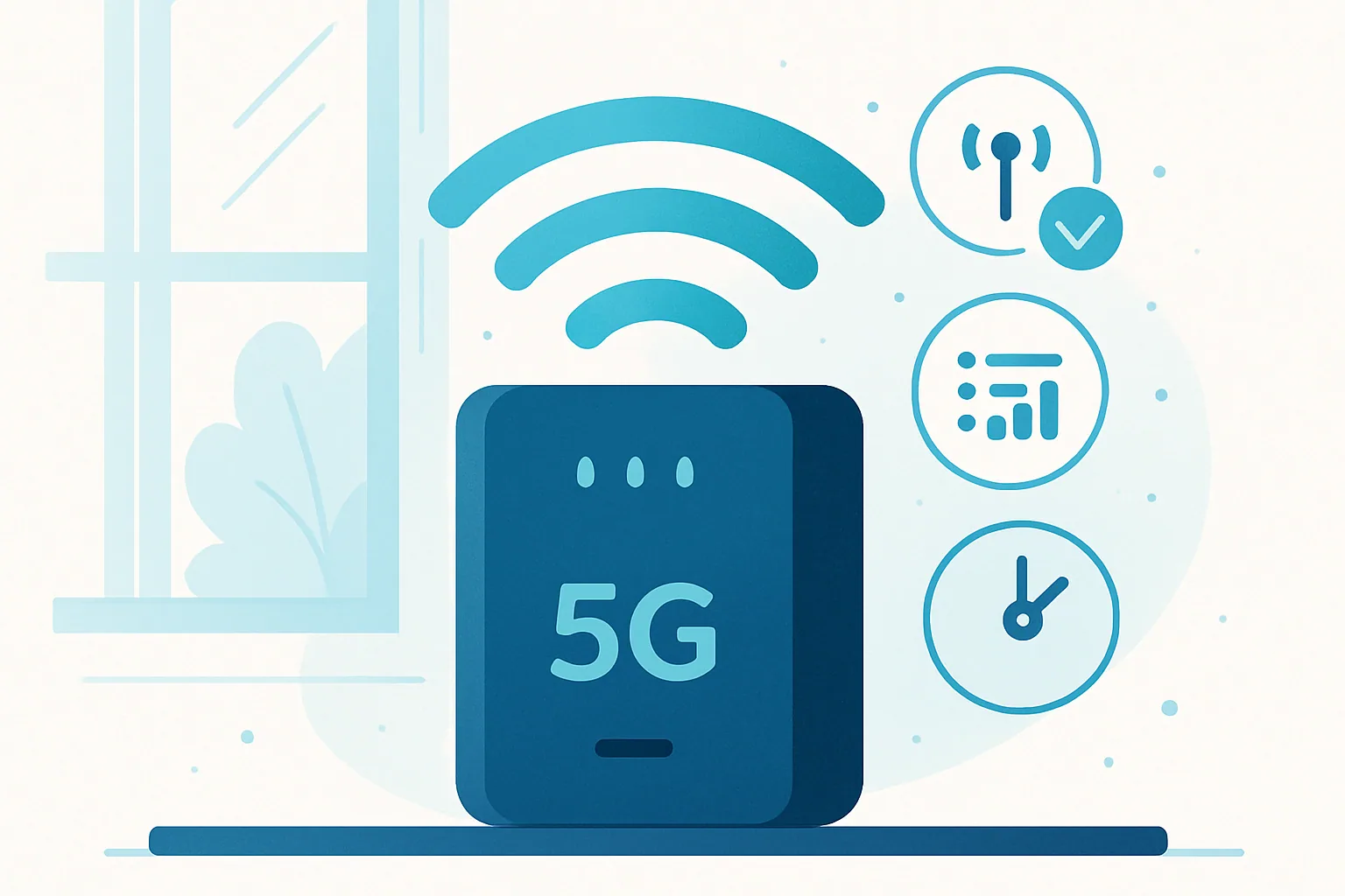 Optymalizacja ustawienia routera 5G w domu - ilustracja